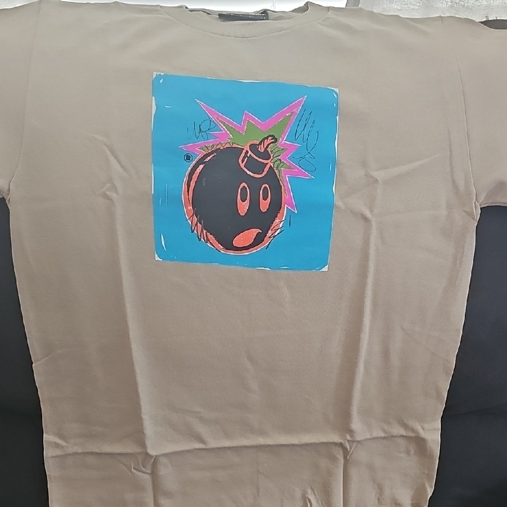 The Hundreds Graphic Tee in Brown with Blue and Pink Design